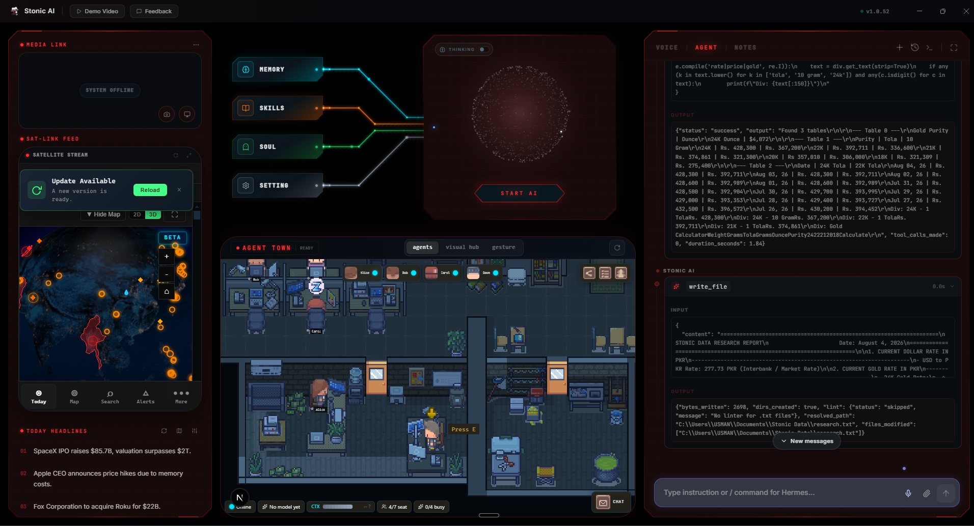 Victor AI executing an autonomous desktop automation workflow on Windows